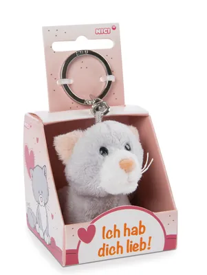 Produktbild von NICI Schlüsselanhänger Katze ''Ich hab dich lieb!'' in Geschenkverpackung