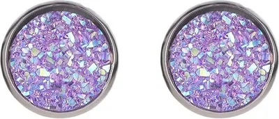 Zdjęcie produktu dla Kolczyki VI-28272 Fioletowe - Elegancja i Styl KP28272