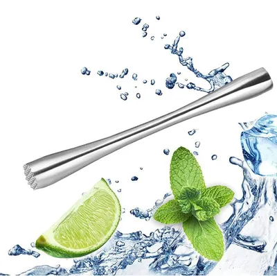 Image de Solidchoice - Pilon en acier inoxydable pour cocktails, idéal pour des mélanges parfaits