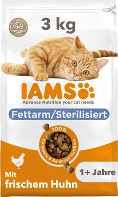 Produktbild von IAMS Sterilised Trockenfutter für sterilisierte/kastrierte Katzen, 3 kg