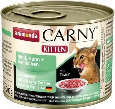 Immagine prodotto di Animonda Carny Cat - Lattina Cuccioli Manzo, Pollo & Coniglio 200gx12