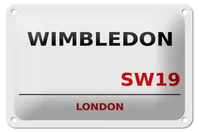 Produktbild von Blechschild London 18x12cm Wimbledon SW19