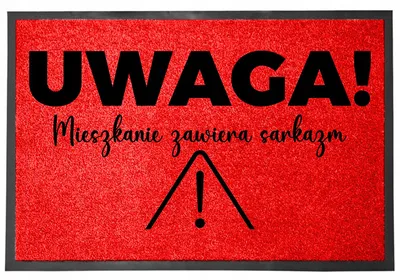 Produktbild von TabPrint Eingangstür-Fußmatte Rot Sarkasmus Humor 40x60 cm