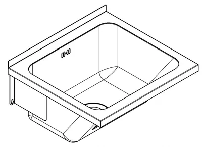 Produktbild von KWC Waschtrog, SIRIUS, Wandmontage, 520×270×490mm, mit Überlauf, Edelstahl, 1 Stk.