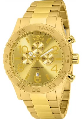Produktbild von Invicta Specialty 1270 Herrenuhr - Quarzwerk - Edelstahl mit goldenem Zifferblatt - 50 mm