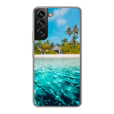 Produktbild von MuchoWow® Handyhülle Schutzhülle Hülle für Samsung Galaxy S22 Plus Strand - Palmen - Meer Silikon Softcase Handy Hülle - Schutzabdeckung