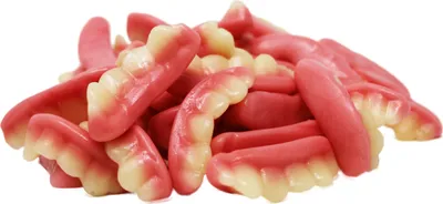 Produktbild von Fruchtgummi Zähne aus Schaumzucker und Fruchtgummi Halal 1000g