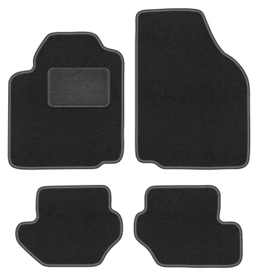 Produktbild von Velours-Fußmatten für Ford Fiesta MK5 1999-2002 (Schrägheck) – 4-tlg, Graphit, passgenau – Wielganizator LUX