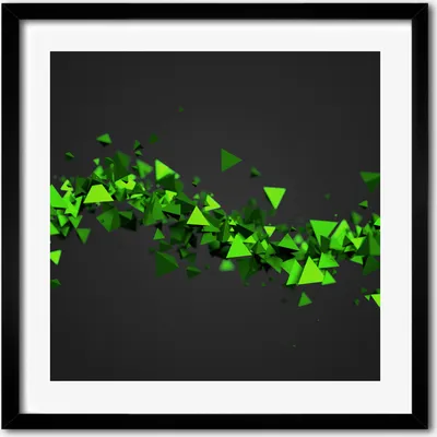 Produktbild von Bild - 50 cm x 50 cm - MDF - Rahmen, Wandkunst - Geometrische Welle