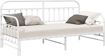 Obrázek produktu pro vidaXL Denní rám postele bílý 90 x 190 cm Práškově lakovaná ocel