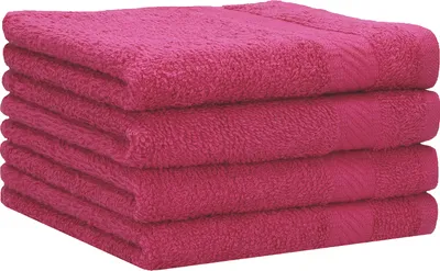 Produktbild von Betz 4 Stück Duschtücher 70x140 cm PALERMO 100% Baumwolle  Farbe: cranberry