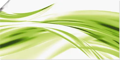 Produktbild von ARTland Poster Schöne grüne Welle - Abstrakt Größe: 100x50 cm