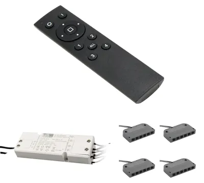 Produktbild von kalb | 4-Kanal-Controller Funkfernbedienung 12V LED Beleuchtung dimmbar 60W Controller mit Fernbedienung