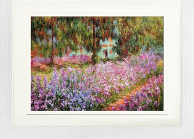 Produktbild von Claude Monet Gerahmtes Bild Mit Edlem Passepartout | Wand-Bilder | Im Bilderrahmen - Der Garten Des Künstlers In Giverny, 1900 (30 x 40 cm)