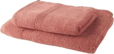 Obrázek produktu pro Sada osušek, 100 % bavlna, osuška 70 x 130 cm + ručník 50 x 100 cm, terakotová barva