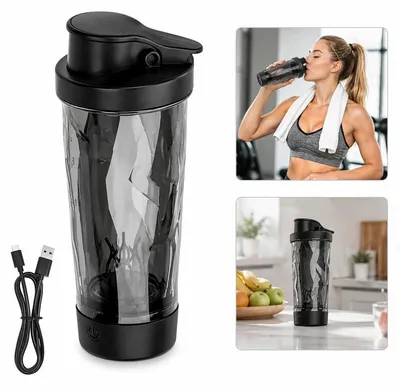 Produktbild von Automatischer Shaker Becher 600ml 7500rpm Protein Mixer USB wiederaufladbar auslaufsicher Smoothie Fitness Gym Trinkbecher