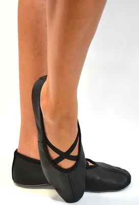 Produktbild von Schwarze Ballettschuhe mit Gummiband Gr. 39 – bequeme Tanz- und Gymnastikschuhe