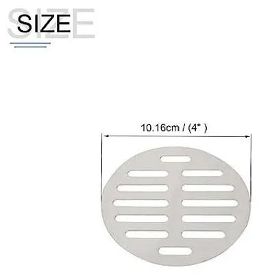 Zdjęcie produktu dla Osłona odpływu podłogowego okrągła 10 cm stal nierdzewna 2 szt.