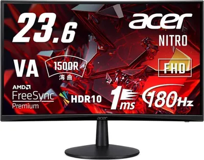 Immagine prodotto di Acer Nitro Monitor Curvo 23.6" FullHD 180Hz ED240QS3 Nero