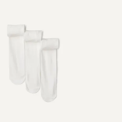 Zdjęcie produktu dla Amazon Essentials – rajstopy do tańca dla dziewczynek z otworem na palce, 3 pary, białe, 6–7 lat