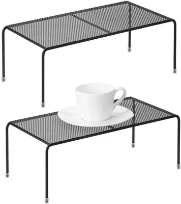 Produktbild von Famanu Küchen Organizer Set - Platzsparend und vielseitig - 2 Stück - Schwarz - 35 x 18 cm