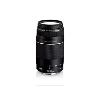 Produktbild von Canon 75-300 mm / F 4.0-5.6 EF USM Telezoom fÃ1/4r Canon EF / EF-S Spiegelreflexkameras, F4 (W) - F5,6 (T), Vollformatsensor, Ultraschallmotor, Autofokus, 58 mm Filterdurchmesser