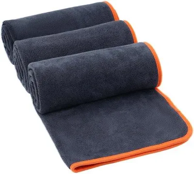 Produktbild von Unyqoos® 3er-Set Mikrofaser-Sporthandtücher – weich & extra saugfähig (bis zu 3×), schnelltrocknend, leicht & kompakt für Fitness & Outdoor