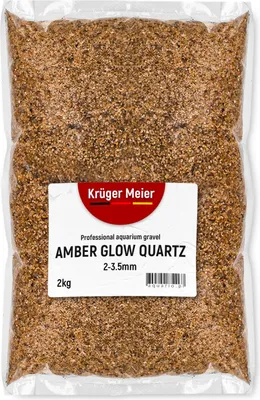 Zdjęcie produktu dla Kruger Meier Amber Glow Quartz 2–3,5 mm – Żwirek akwarystyczny 2 kg