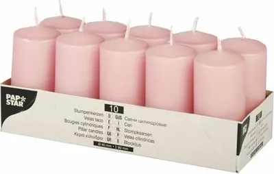Immagine prodotto di PAPSTAR 17913 10 PAPSTAR Stumpenkerzen rosa