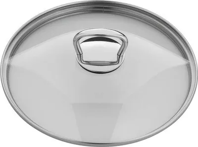 Image de Couvercle en verre Famanu, 20 cm, résistant à la chaleur, avec poignée en métal carrée