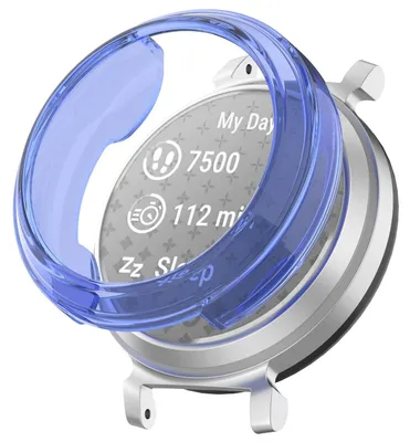 Produktbild von Für Garmin Lily 2 Hochwertiges Watch Schutz TPU Gehäuse Transparent / Blau