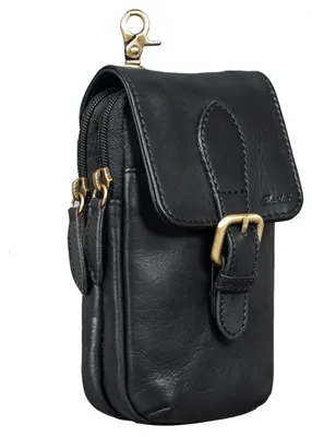 Produktbild von Benthill Gürteltasche aus Echtleder - Hüfttasche aus Rindsleder - Wandertasche für Damen & Herren - Organizer / Partytasche