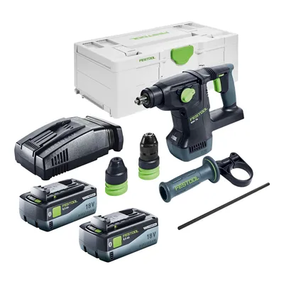 Produktbild von Festool KHC 18 EB-Basic Akku Kombihammer 18 V 2,6 J SDS-Plus Brushless + 2x Akku 8,0 Ah + Schnellladegerät + Systainer