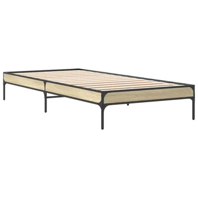 Produktbild von Bettgestell Sonoma-Eiche 90x200 cm Holzwerkstoff und Metall