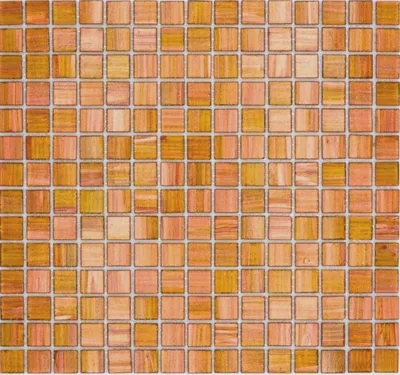 Produktbild von Glasmosaik Mosaikfliese Goldbraun Kupfer glänzend Pooloptik Mosaikfliese Küchenwand Fliesenspiegel Bad Duschwand MOS230-G34_f