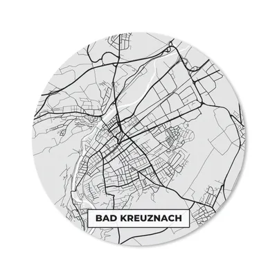 Produktbild von MuchoWow® Mauspad Mousepad Stadtplan - Bad Kreuznach - Karte - Deutschland - Wegbeschreibung 20x20 cm - Mousepads - Maus Mat - Pad - Mausunterlage - Schreibtischmatte