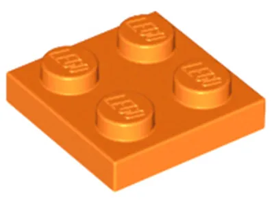 Zdjęcie produktu dla Lego® 2x2 płytki 3022 - 10 sztuk Pomarańczowy