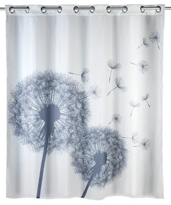 Produktbild von WENKO Dusche Vorhang Badewannen Anti Schimmel inkl. Ringe ASTERA 180x200 cm Bad