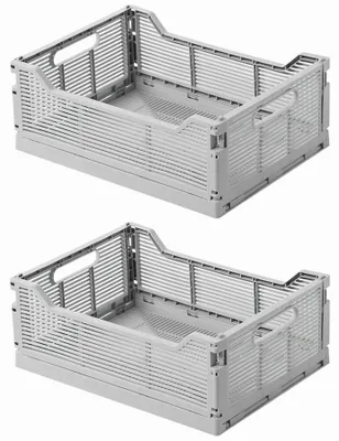 Productafbeelding van Solidchoice - Set van 2 Vouwbare Opbergdozen voor Huis en Kantoor