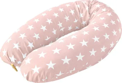 Produktbild von Stillkissen XXL 190x30 cm  - Mikroperlen Füllung  - mit Baumwollbezug  - Schwangerschaftskissen, Seitenschläferkissen, Lagerungskissen, Babynestchen  - ergonomisch