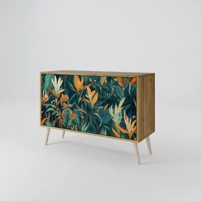 Produktbild von Spacerebels Kommode mit 2 Türen - Sideboard Komodenschrank - Highboard - Kleiderschrank Möbel - Wohnzimmer Schlafzimmer - 57,5×111×42 (HxBxT)