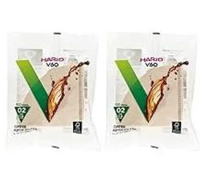 Zdjęcie produktu dla Filtry papierowe do kawy hario V60 stożkowe białe 100 szt.