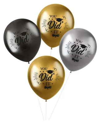 Produktbild von 4 shiny You did it Latexballons 33cm