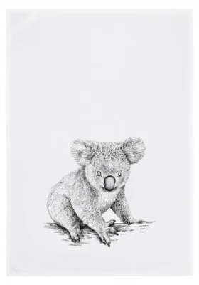 Produktbild von Geschirrtuch - Koala, dunkelgrau