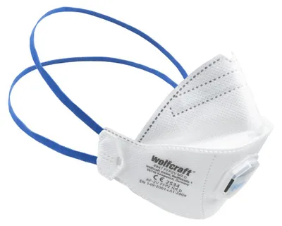 Produktbild von Wolfcraft Feinstaubmasken FFP2 mit Ventil 2 Stück