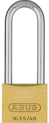 Produktbild von ABUS 55/40HB63, Herkömmliches Vorhängeschloss, Tastensperre, Unterschiedliche Schließung, Zaun, Pforte, Schuppen, Aufbewahrungsspind, Messing, Messing