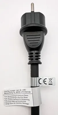 Produktbild von ChiliTec 22851 CEE auf Schutzkontakt-Stecker 0,35m 230V, Adapter für Wohnwagen, Camping