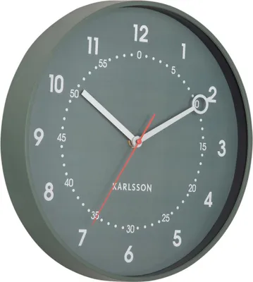 Produktbild von Karlsson - Fresco Wanduhr - Dschungelgrün - Ø31,5cm