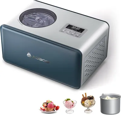 Immagine prodotto di Macchina per il gelato Aobosi, macchina per il gelato, gelato, yogurt, acciaio inossidabile, 2L, facile da usare, pala di miscelazione rimovibile