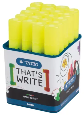 Productafbeelding van Tratto Videomarker, gele kleur - Glas, 20 stuks
